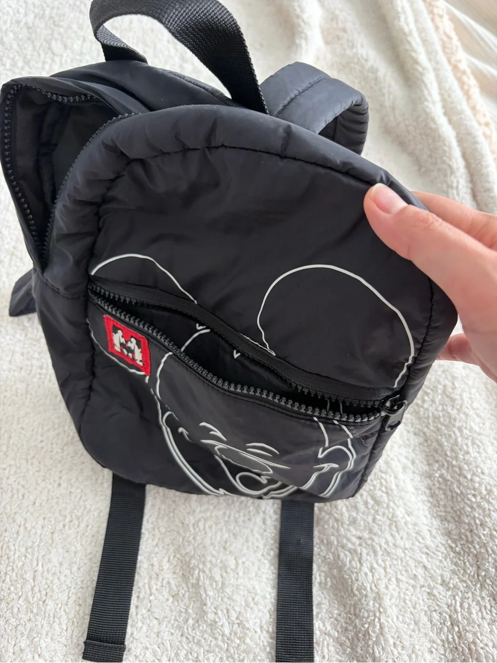 ZARA Kids Black Mickey Mouse Mini Backpack
